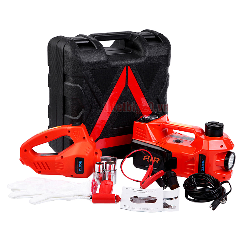 BỘ CỨU HỘ LỐP Ô TÔ 3-IN-1 KÍCH NÂNG Ô TÔ TÍCH HỢP BƠM LỐP VÀ THIẾT BỊ VẶN ỐC (DÙNG ĐIỆN 12V)