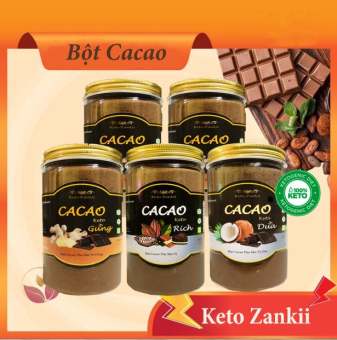 BỘT CACAO mix sẵn với đường Erythritol KETO ZANKII cho người ăn kiêng Keto, Eat Clean, Low/Carb, Tiểu đường 200g