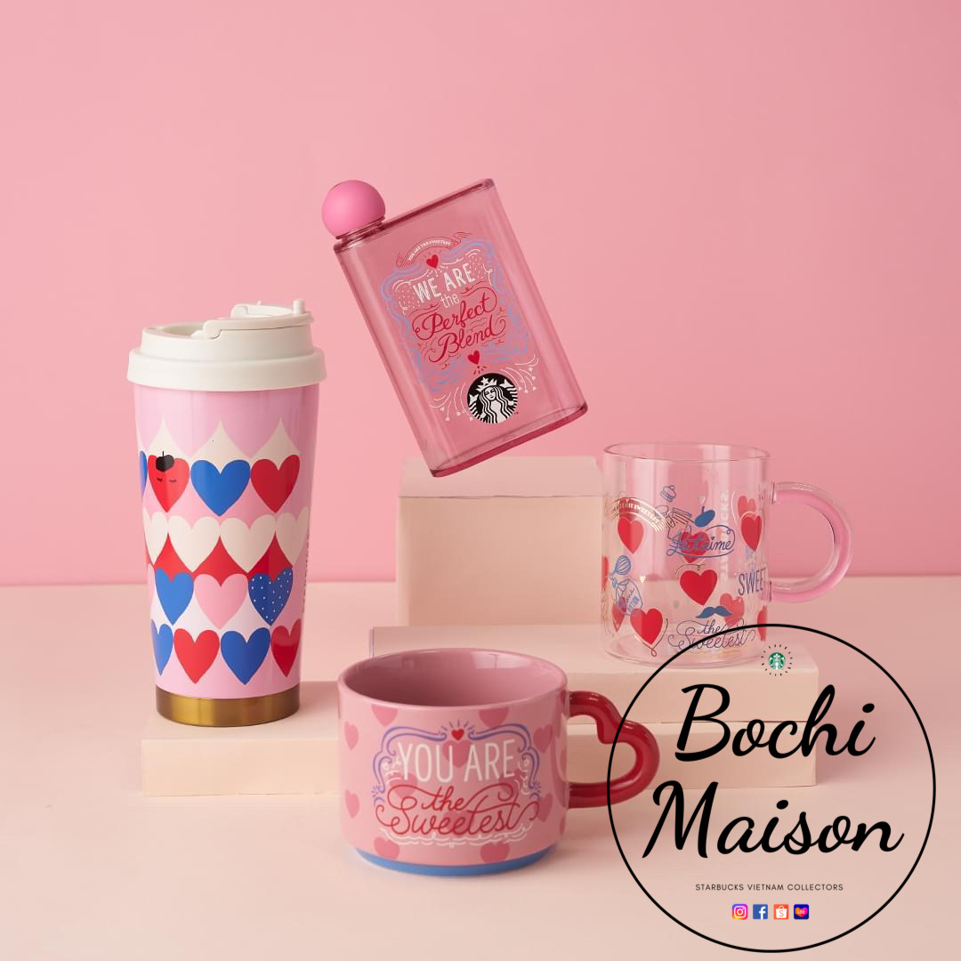 |chính hãng| starbucks valentine collection - bst bình ly giữ nhiệt, cốc sứ, cốc thuỷ tinh