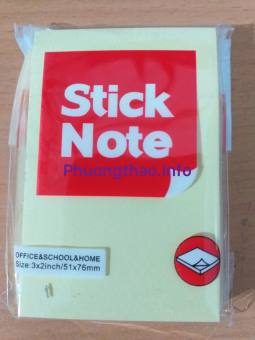 Bộ 2 tập giâý nhớ, giấy ghi chú, giấy note vàng 3x2.