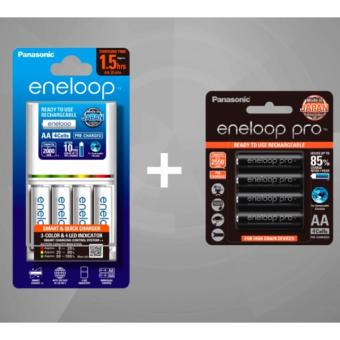COMBO Máy Sạc Nhanh BQ CC55 + 04 Pin eneloop 2000 mah + 4 Pin Eneloop pro 2550 mah