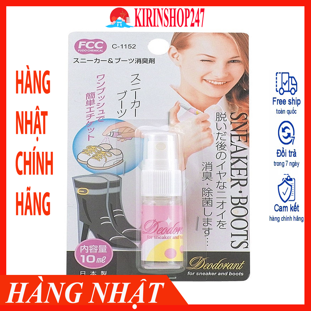 Chai xịt khử mùi giày mini bỏ túi 10ml Hàng Nhật