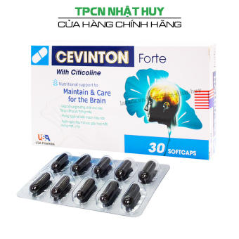 Viên uống bổ não CEVINTON FORTE hỗ trợ tăng cường trí nhớ, tăng cường tuần hoàn não - Hộp 30 viên
