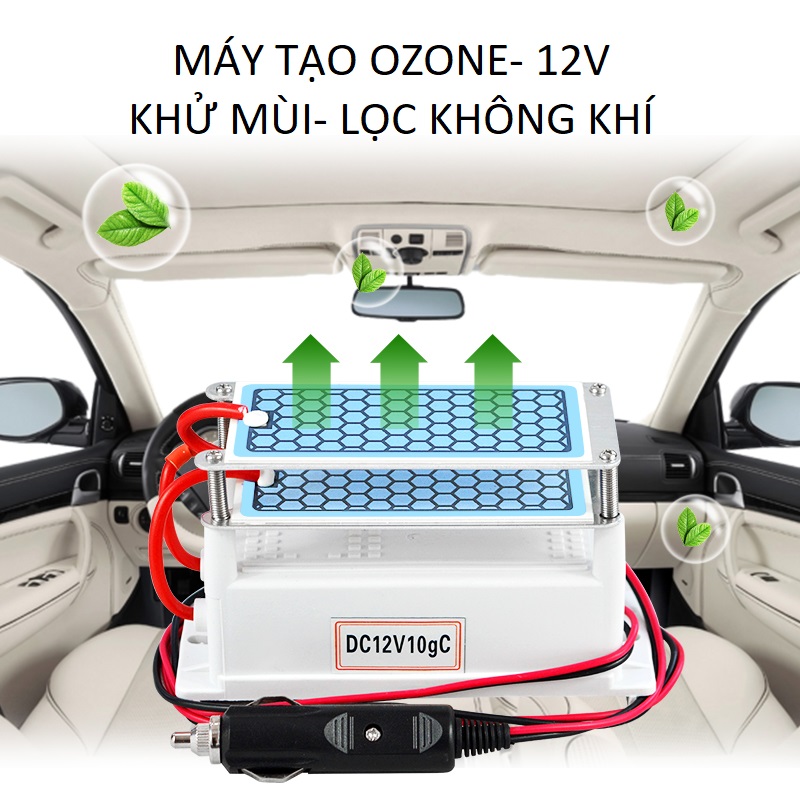 Máy tạo ozone lọc không khí xe hơi, máy ozone khử mùi văn phòng, phòng bếp