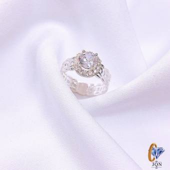 Nhẫn nữ bạc thật, Nhẫn kim tiền bạc ta gắn đá cực xinh/ Trang sức bạc JQN