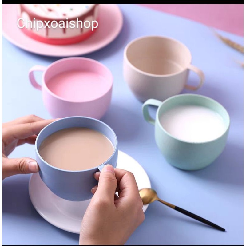 Ly uống trà cafe cốc uống trà lúa mạch