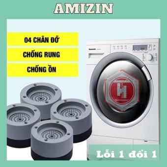 Đế chống rung máy giặt AMIZIN Bộ 4 chân đế cao su chống rung máy giặt, chân bàn ghế, tủ lạnh