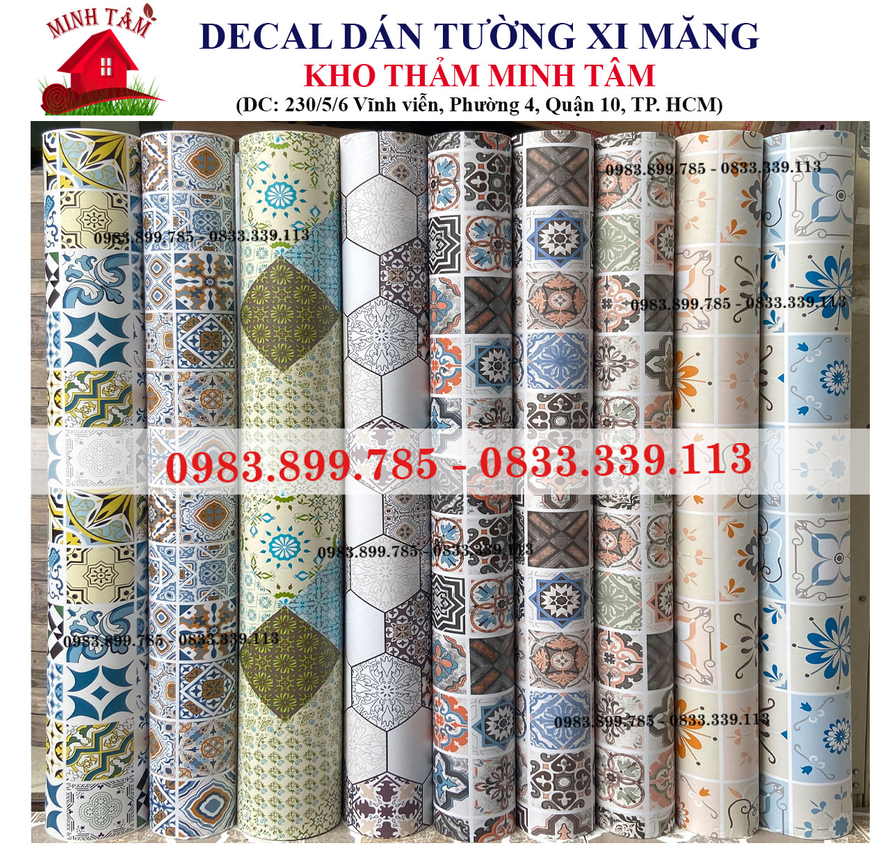 Decal Gạch Bông - Decal Dán bếp, Dán tường, Gạch men - Trang trí nhà cửa