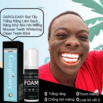 GARGLEASY Bọt Tẩy Trắng Răng Làm Sạch Răng Khử Mùi Hôi Miệng Mousse Teeth Whitening Clean Teeth 60ml