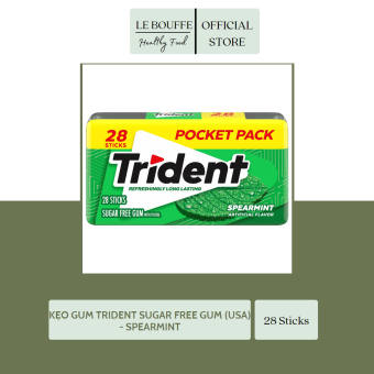 Kẹo Gum Trident Sugar Free Gum Ngon, Thích Mê Trident Original Flavor  28 Sticks (USA)