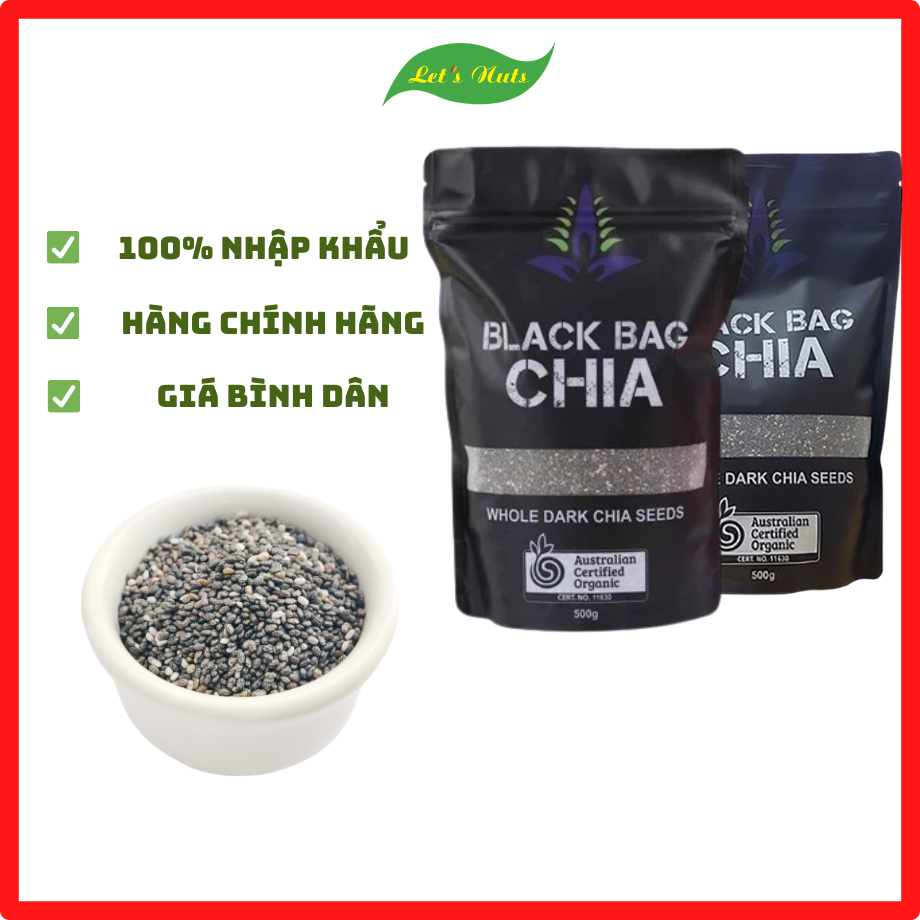 Combo 2 bịch hạt chia đen úc loại 1- black bag 0.5kg