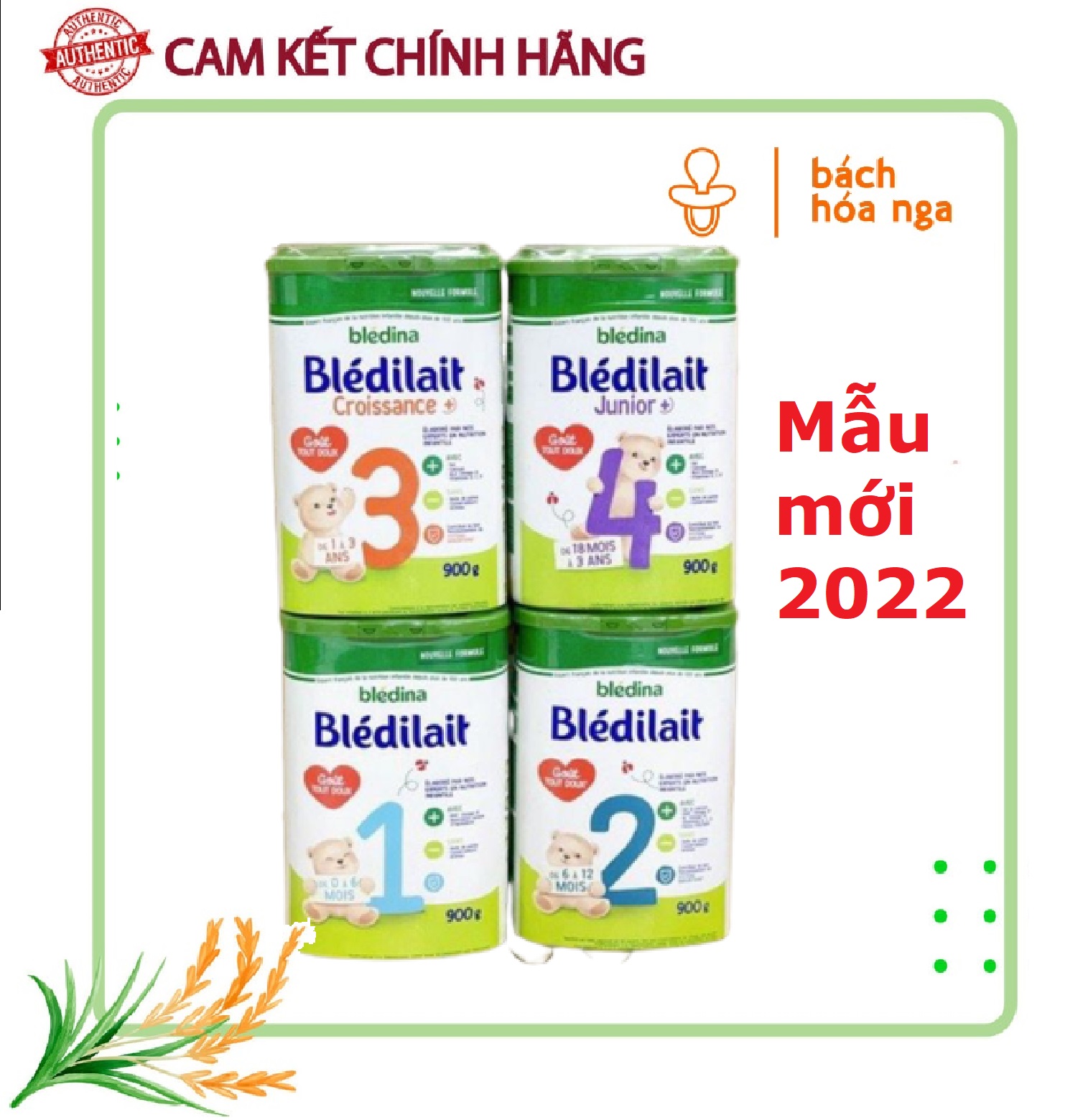 Sữa bột Bledilait số 1-2-3-4 hộp 900gr