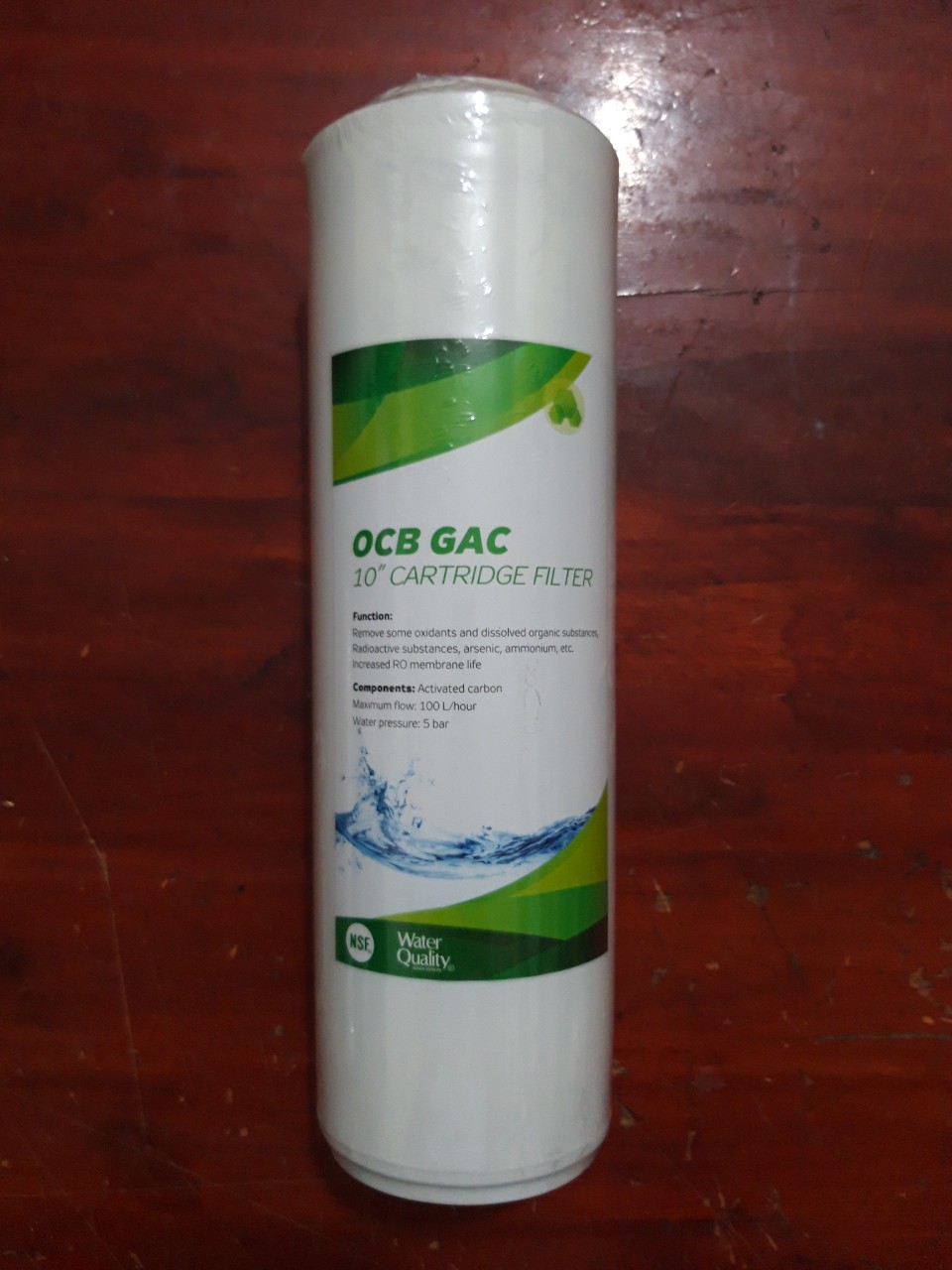 Lõi lọc nước 10 inch số 2, than hoạt tính dạng hạt OCB/ GAC/ UDF