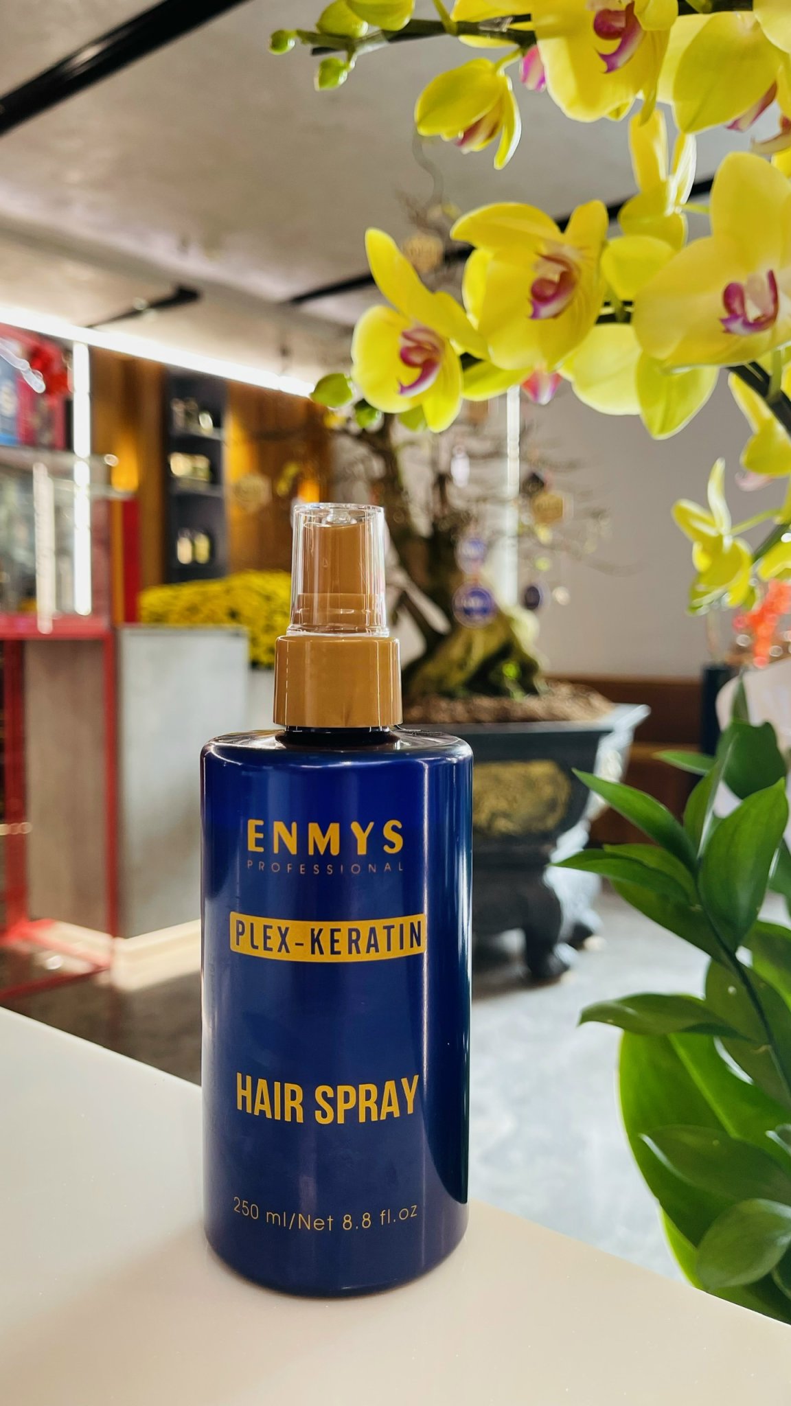 Xịt dưỡng keratin siêu mềm mượt hương nước hoa enmys 250ml - dành cho tóc khô xơ bung xù - hàng công ty