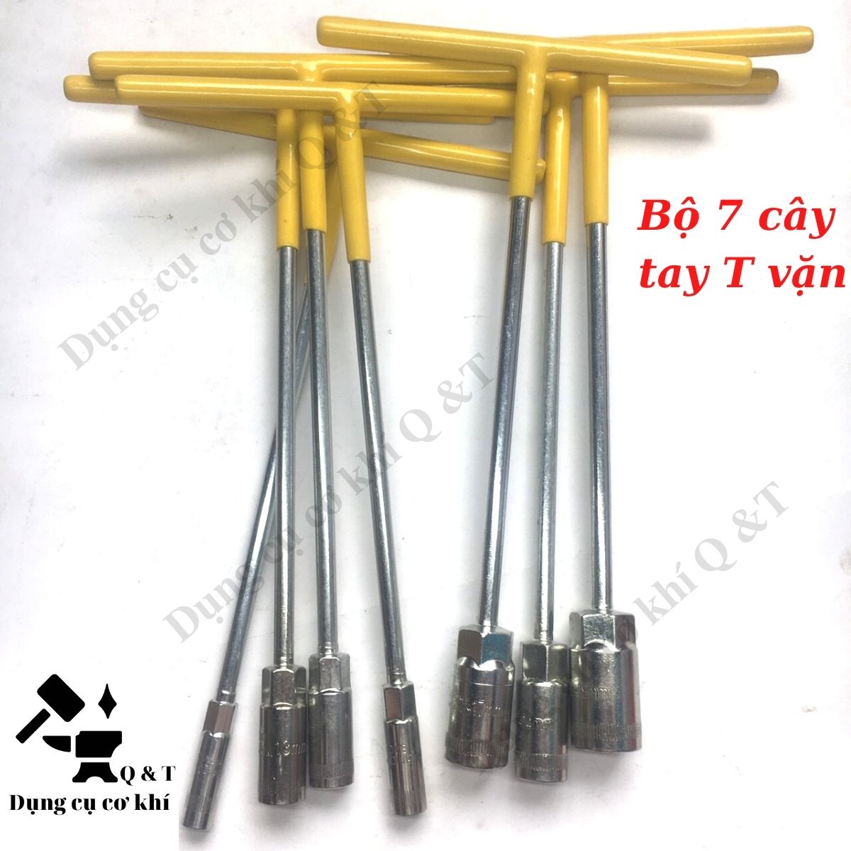 Tuýp chữ t , Tay vặn khẩu bộ 7 chiếc (8 , 10 , 12 , 13 , 14 , 17 , 19 )
