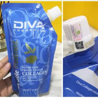 DẦU HẤP PHỤC HỒI COLLAGEN DIVA 500ml kem ủ hấp tóc diva - TH Cosmetics