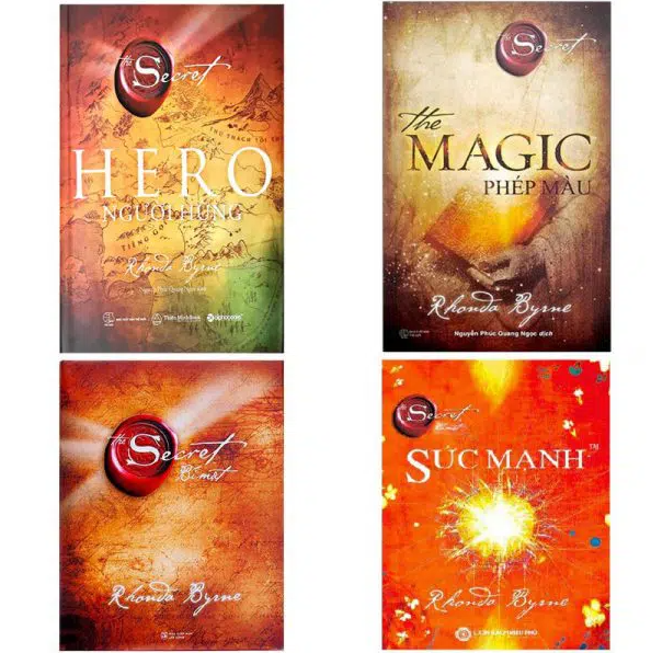 Combo 4 cuốn: the secret , hero người hùng + the secret bí mật + the magic phép màu + the power sức mạnh