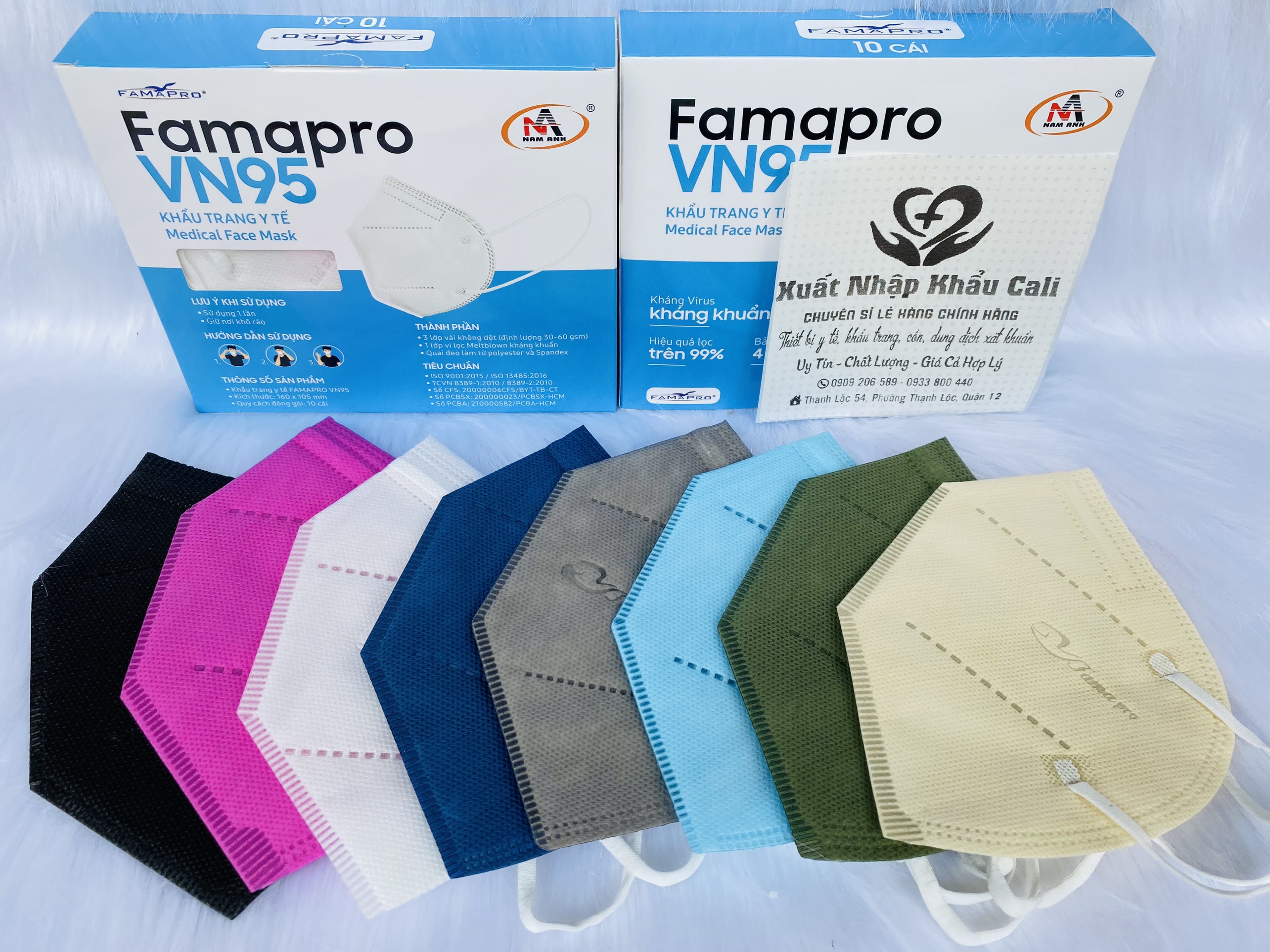 VN95COMBO 50 CÁI KHẨU TRANG KHÁNG KHUẨN FAMAPRO VN95