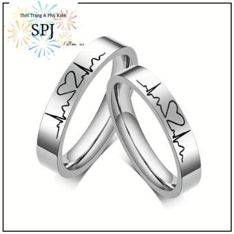 Nhẫn Cặp Đôi Couple Nhịp Tim Trái Tim