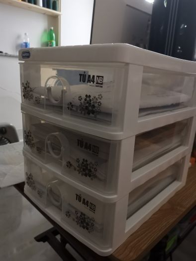 Tủ nhựa duy tân Tomi A4 nhiều ngăn - Đựng vừa giấy A4