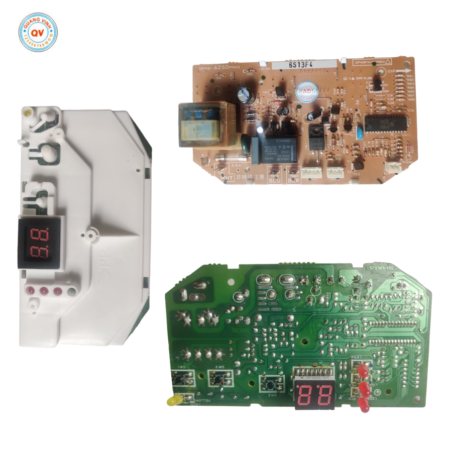 Bộ bo nguồn và điều khiển nồi cơm điện tử Sharp - Linh kiện nồi cơm sharp - Linh kiện nồi cơm