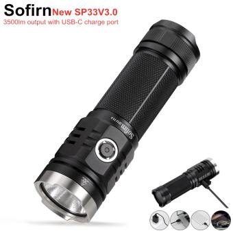 Sofirn Đèn Pin Sạc USB Loại C SP33V3.0 Đèn LED Siêu Sáng 3500lm Cree XHP50.2 Kèm Đèn Báo
