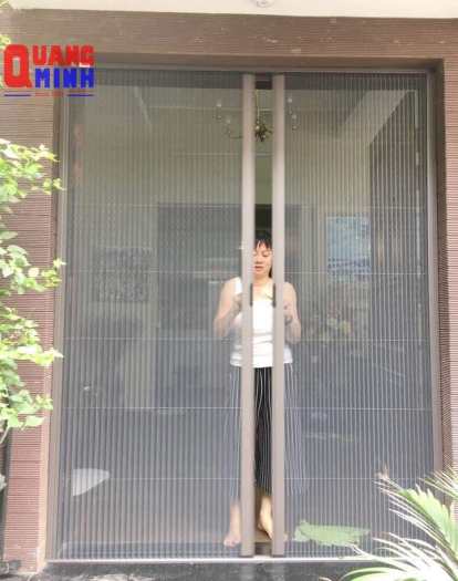 Cửa lưới chống muỗi dạng xếp (lưới Polyester) 2 cánh