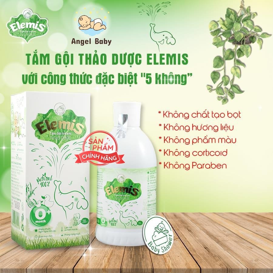 Sữa tắm gội thảo dược ELEMIS cho bé 200ml giúp bảo vệ da và ngăn ngừa rôm sảy