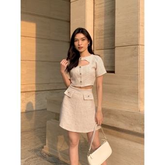 Chân váy chữ A vải tweed REVERCLOTHINGS Arena Skirt