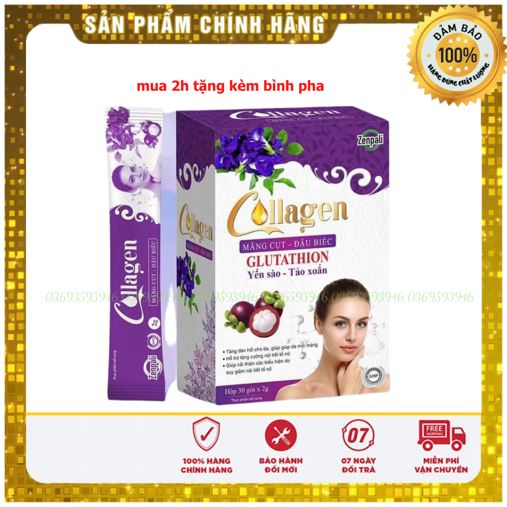 Collagen Măng Cụt Đậu Biếc zenpali