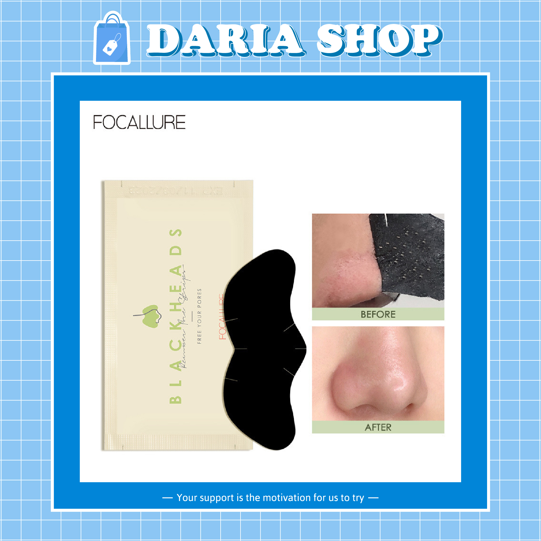 Miếng dán lột mụn FOCALLURE làm sạch sâu hỗ trợ giảm mụn