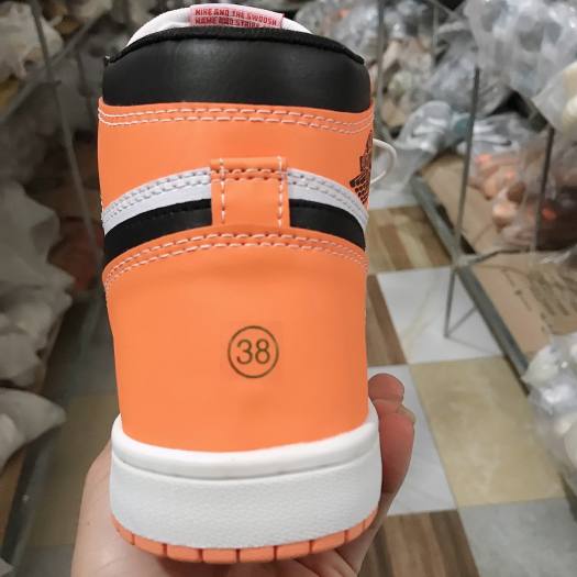 Giày thể thao, giày air jordan 1 Shattered Backboard, giày jordan đen cam cổ cao nam nữ phong cách thời trang