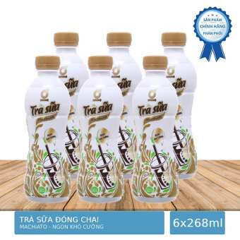 Lô 6 chai trà sữa Macchiato Không Độ 268ml