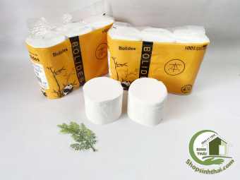 Giấy vệ sinh gấu trúc không lõi - giấy dai dày mịn - bịch 6 cuộn