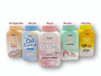 01 Phấn Rôm Dưỡng Da Kiềm Dầu SASI Thailand 50gram (dùng cho mặt)