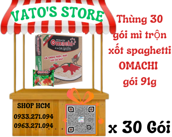 Thùng 30 gói mì trộn Omachi xốt Spaghetti 91g / Combo 6 gói mì trộn Omachi xốt Spaghetti 91g