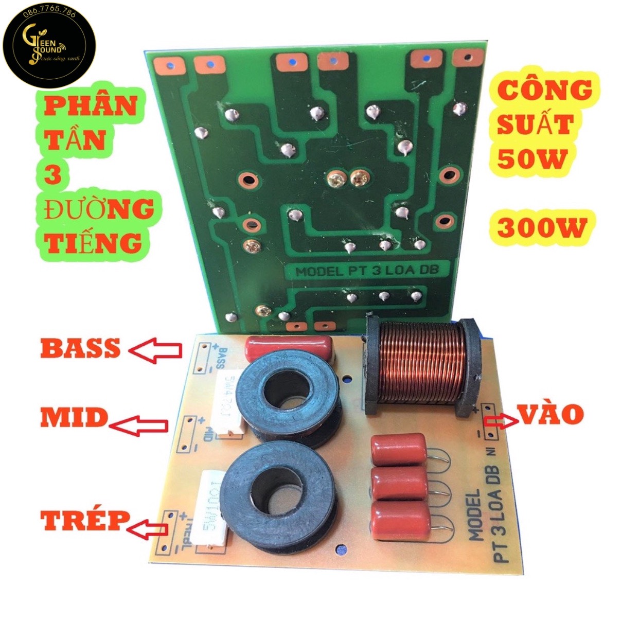 BỘ 2 MẠCH PHÂN TẦN 3 LOA AD - CÔNG SUẤT 50W - 300W - PHÂN TẦN 3 ĐƯỜNG TIẾNG