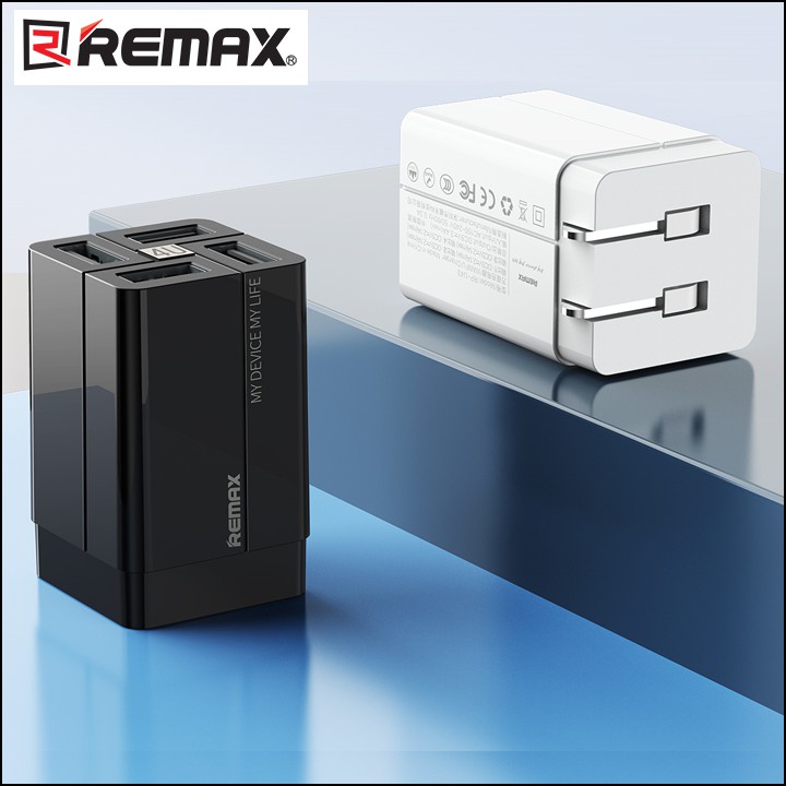 Củ sạc 4 cổng USB Remax RP-U43 hỗ trợ sạc nhanh, nhỏ gọn tích hợp nhiều cổng sạc - sạc đồng thời 4 thiết bị