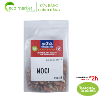 Nhân hạt óc chó hữu cơ Sottolestelle 200g