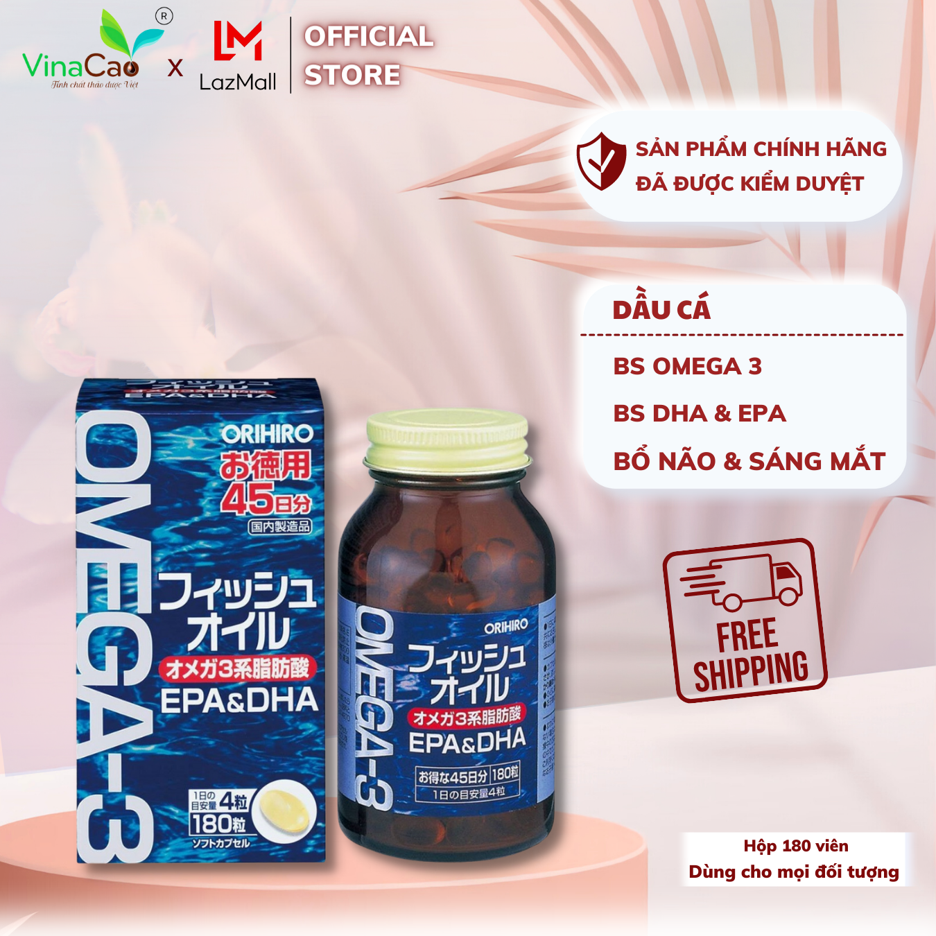 Dầu cá omega 3 epa & dha orihiro nhật bản _vinacao_