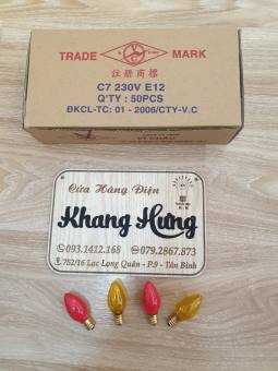 Bóng đèn trái ớt cà na sợi đốt đui E12 VĨ CHÂU