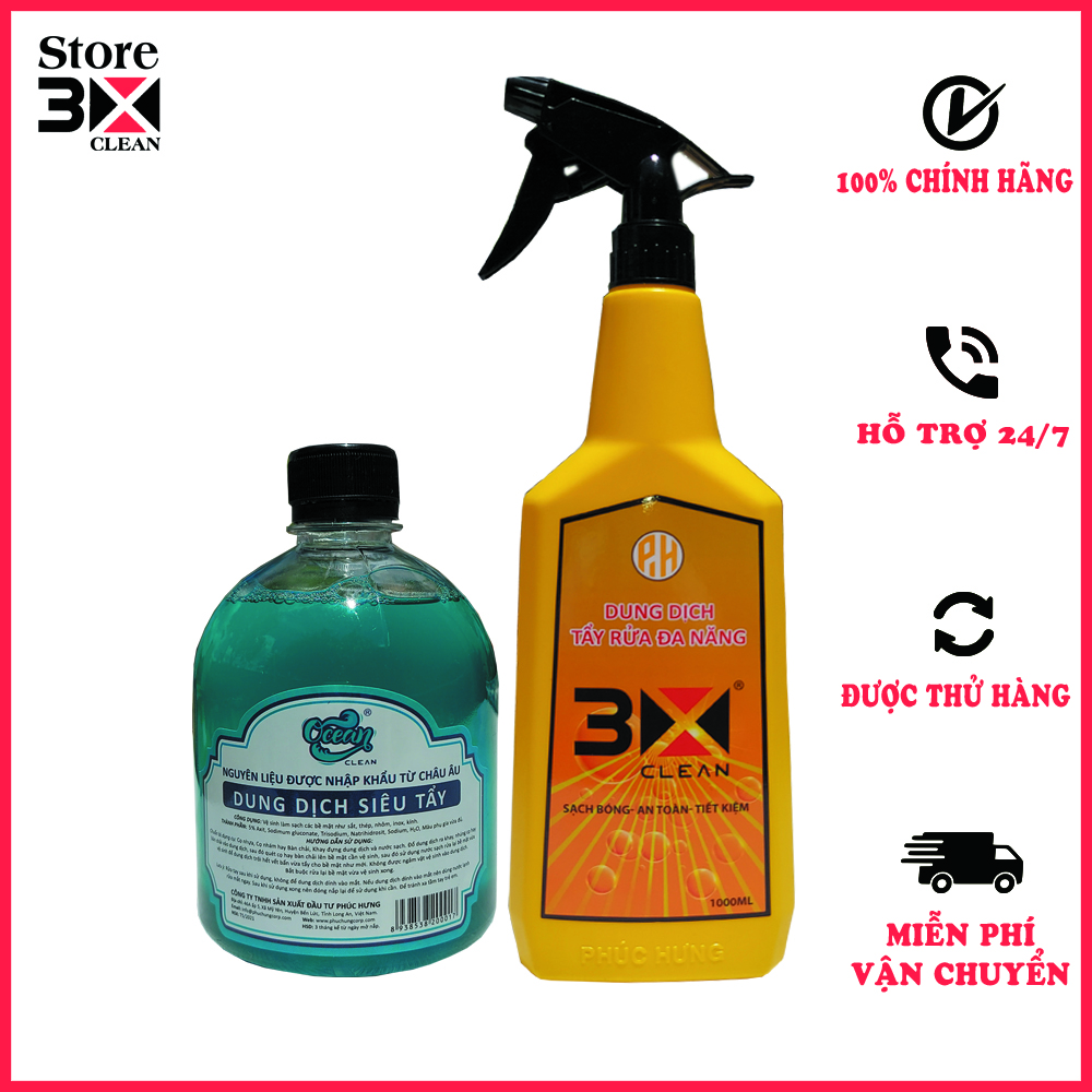 DUNG DỊCH NƯỚC TẨY RỬA XE ĐA NĂNG 3X CLEAN VÀ OCEAN Tẩy Rửa Rỉ Sét Lốc Máy Đầu Bò Mà Không Cần Chà Xát Mạnh