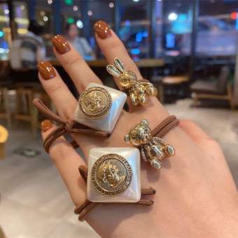 Dây Buộc Tóc, Cột Tóc Hình Gấu Phong Cách Vintage Sang Trọng MINALI