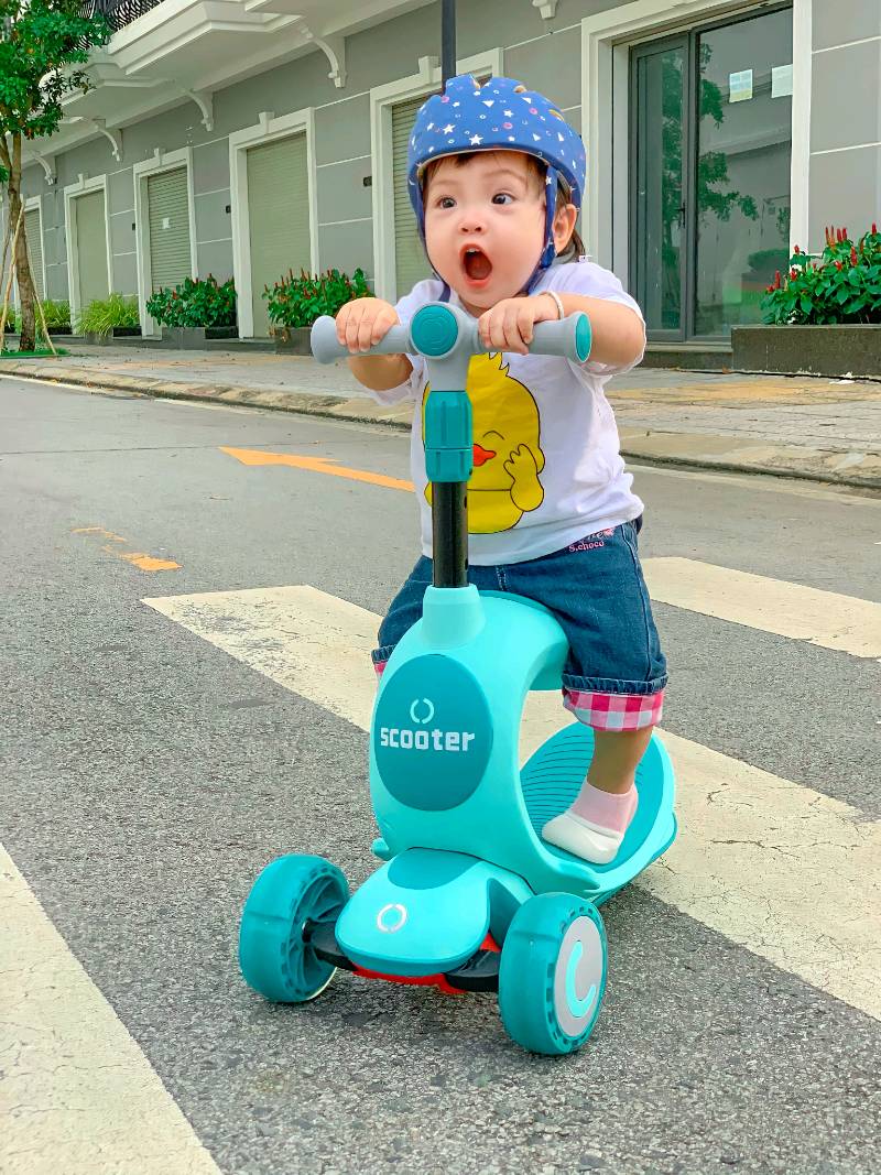 Xe trượt Scooter 808 cao cấp sasa 3in1 cho bé -Xe chòi chân -Bập bênh cao cấp, bánh phát sáng. Xe Scooter SaSa 3in1 cao cấp cho bé 30x60x66cm