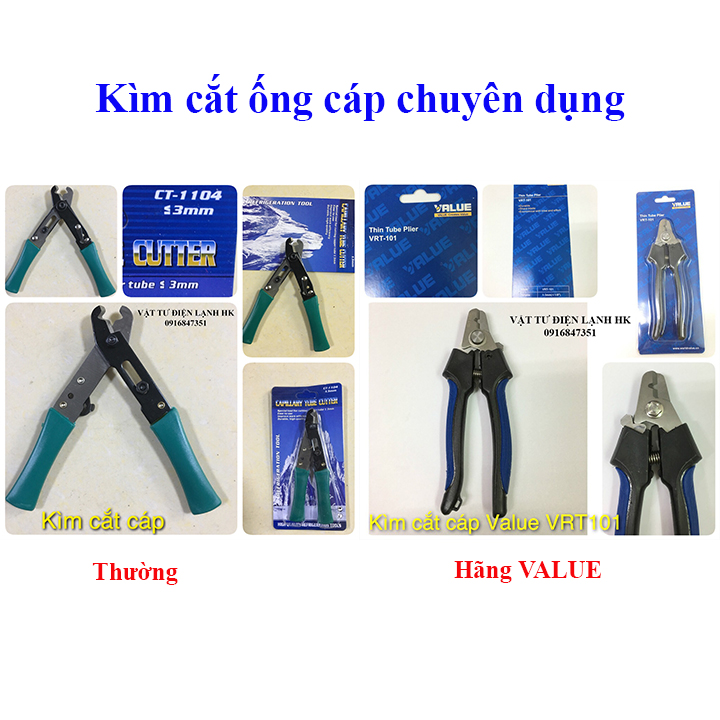 Kìm cắt cáp đồng, thép, cáp tủ lạnh, điều hòa ct-1104 dunnex value vrt-101