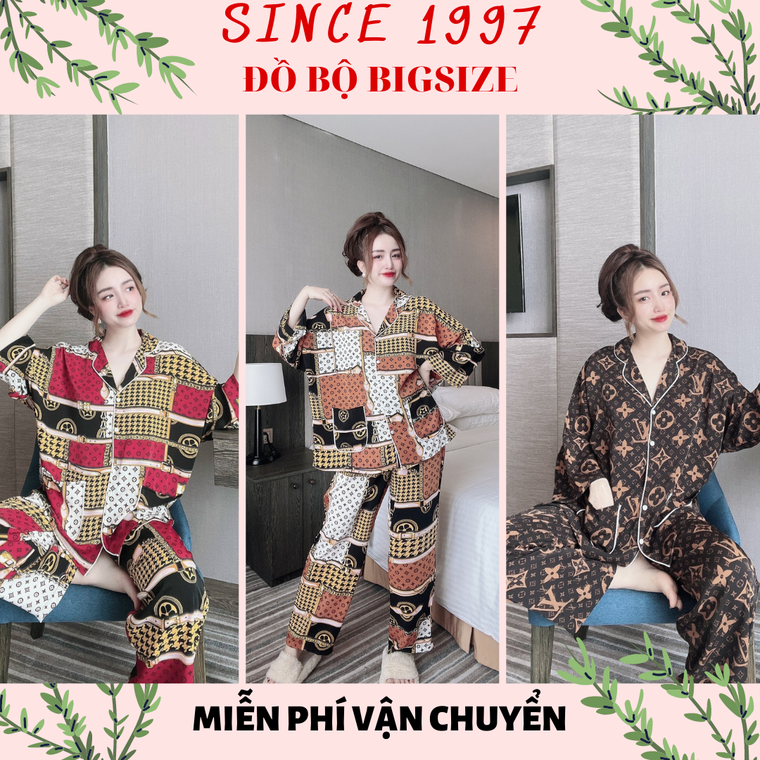 Đồ bộ bigsize Dài cánh dơi 60-110kg, Since1997 Pijama bigsize Đồ ngủ bigsize lụa Mango cao cấp siêu mềm mịn