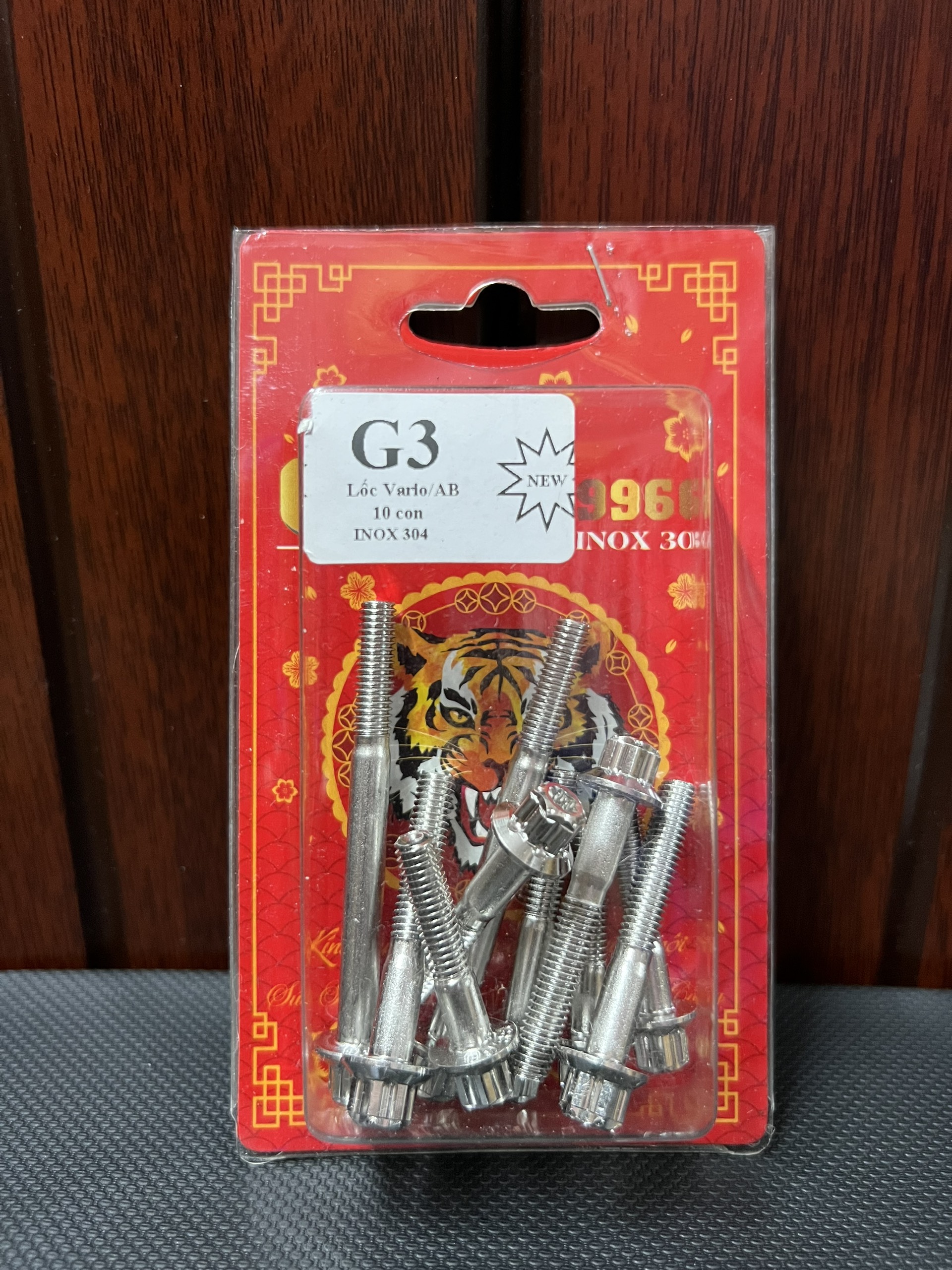 [HCM][Mẫu Mới CNC] Bộ Ốc Lốc Máy Salaya Inox 304 Dành Cho Nhiều Dòng Xe Máy - Vario/AB/Click (10con)