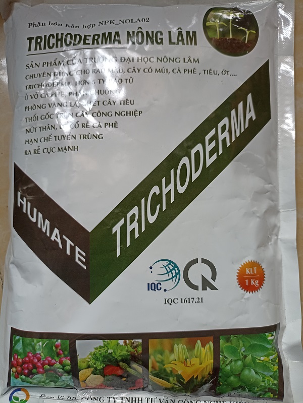 Phân bón hổn hợp npk trichoderma nông lâm - 5 tỷ bào tử - gói 1 kg