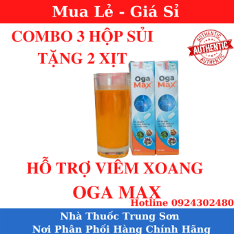 COMBO 3 SỦI TẶNG 2 XỊT OGA MAX - Hỗ Trợ Viêm Xoang Mũi Dị Ứng Bằng Công Nghệ Mới (Lọ 20 Viên)- TS01