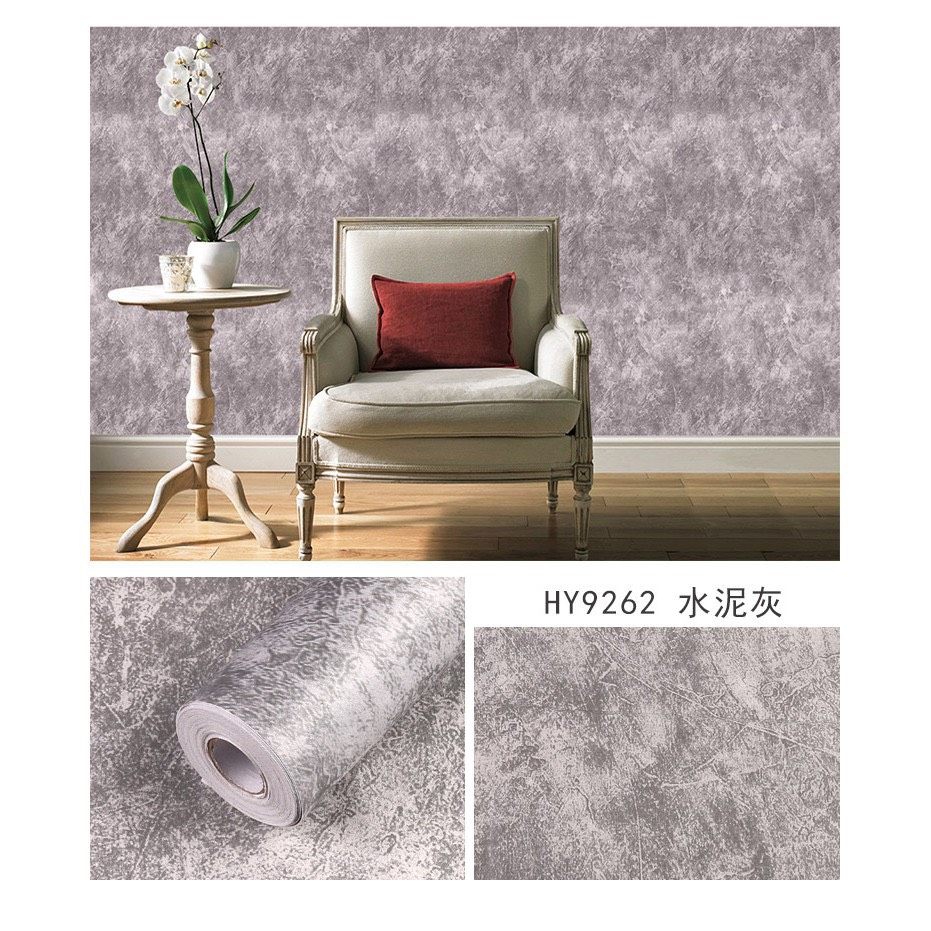 10m giấy dán tường sẵn keo  trang trí tường giả tường xi măng.